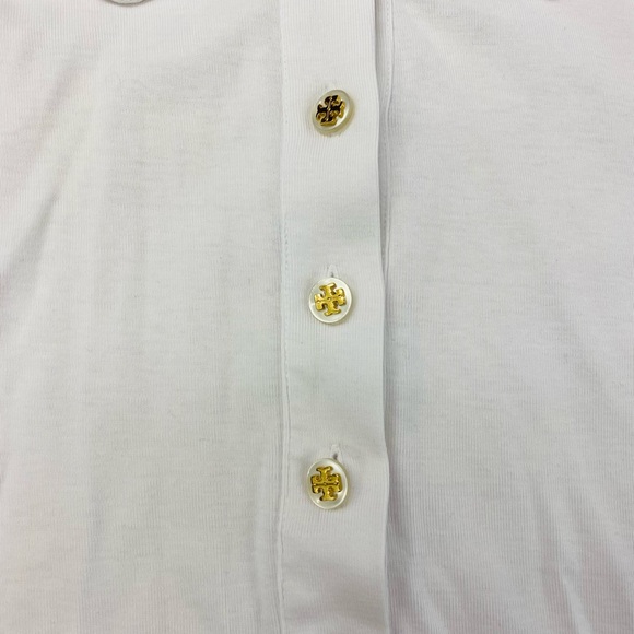 Tory Burch three quarter sleeve polo white size small - Picture 4 of 7